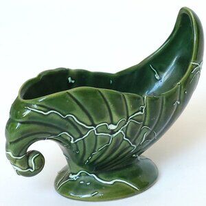 VINTAGE Beauceware EMERALD GREEN PLANTER CERAMIC POTTERY 1960s #483 MCM